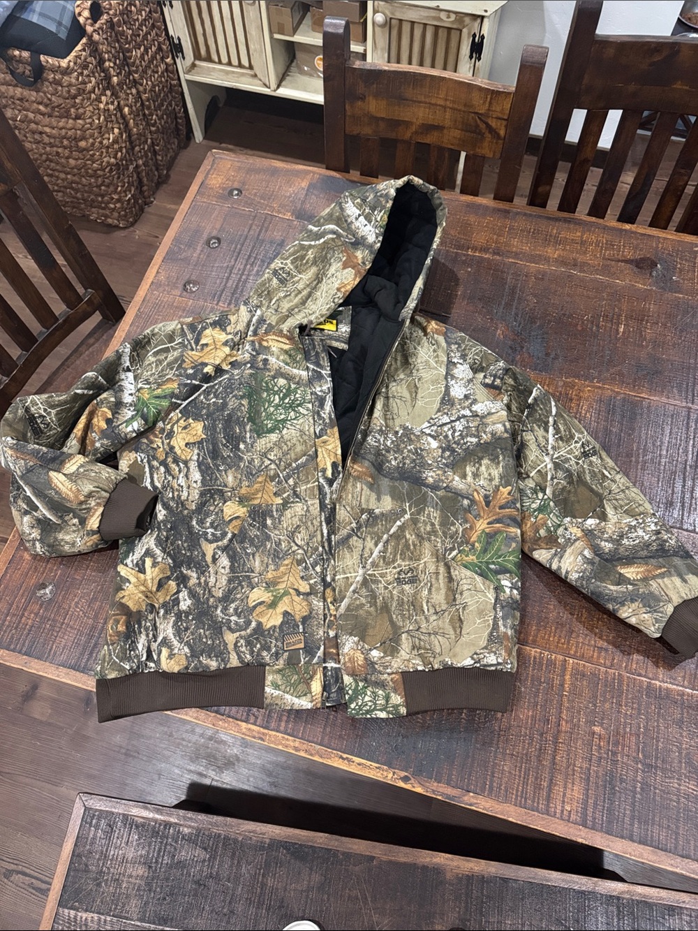 Men’s Camo Hooded Jacket - Brown/Green